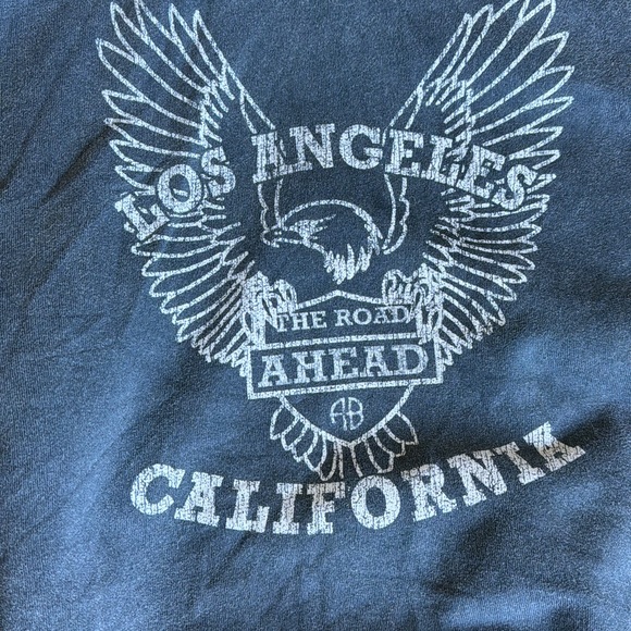 Anine Bing Alec Hoodie White Eagle - Washed Black size small - Picture 3 of 4